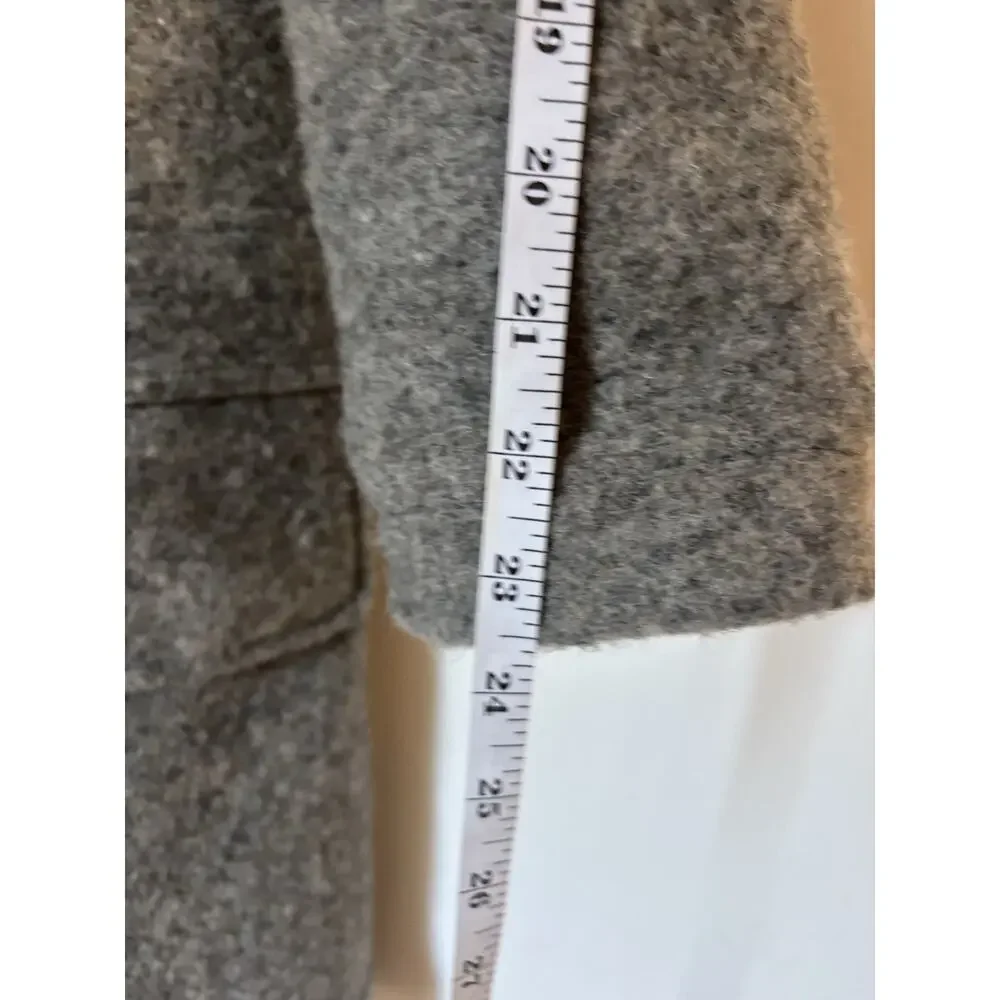 Mini Boden Coat 13 14Y Girl Gray Toggle Pockets Longline Wool Blend